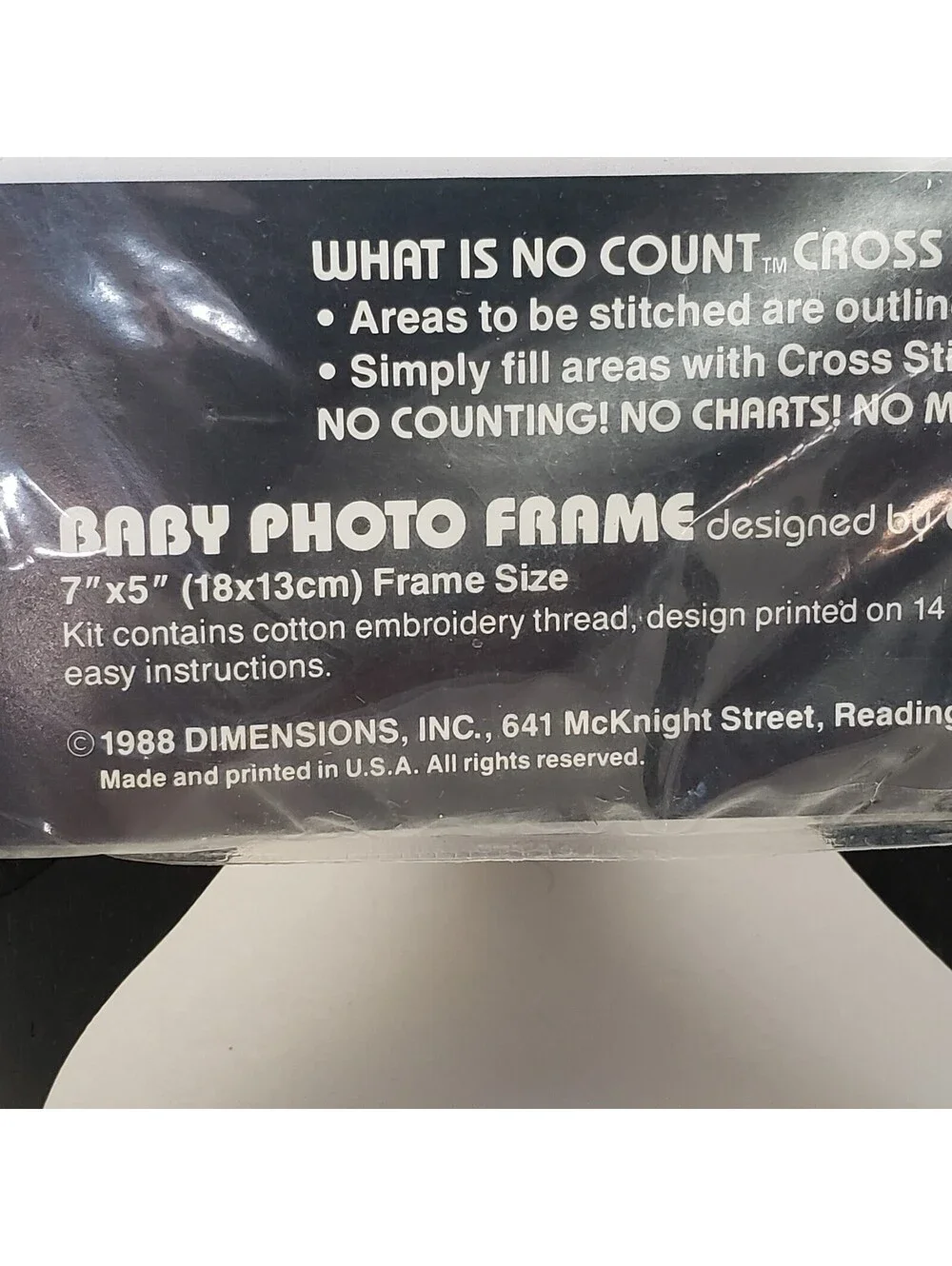 Vintage Dimensions No Count Cross Stitch Kit Baby Photo Frame LOVE #6526 NEW